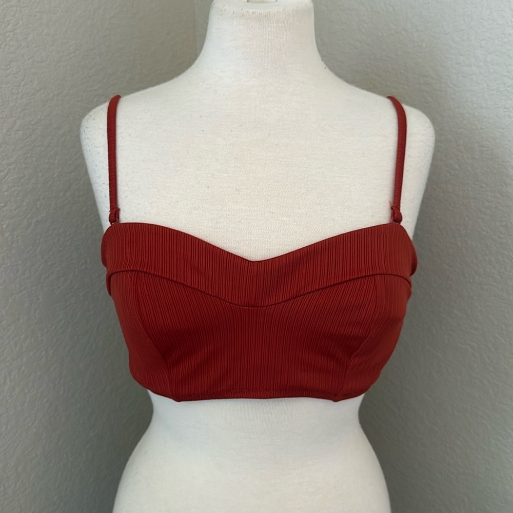 OLD NAVY rust colored bathing suit top